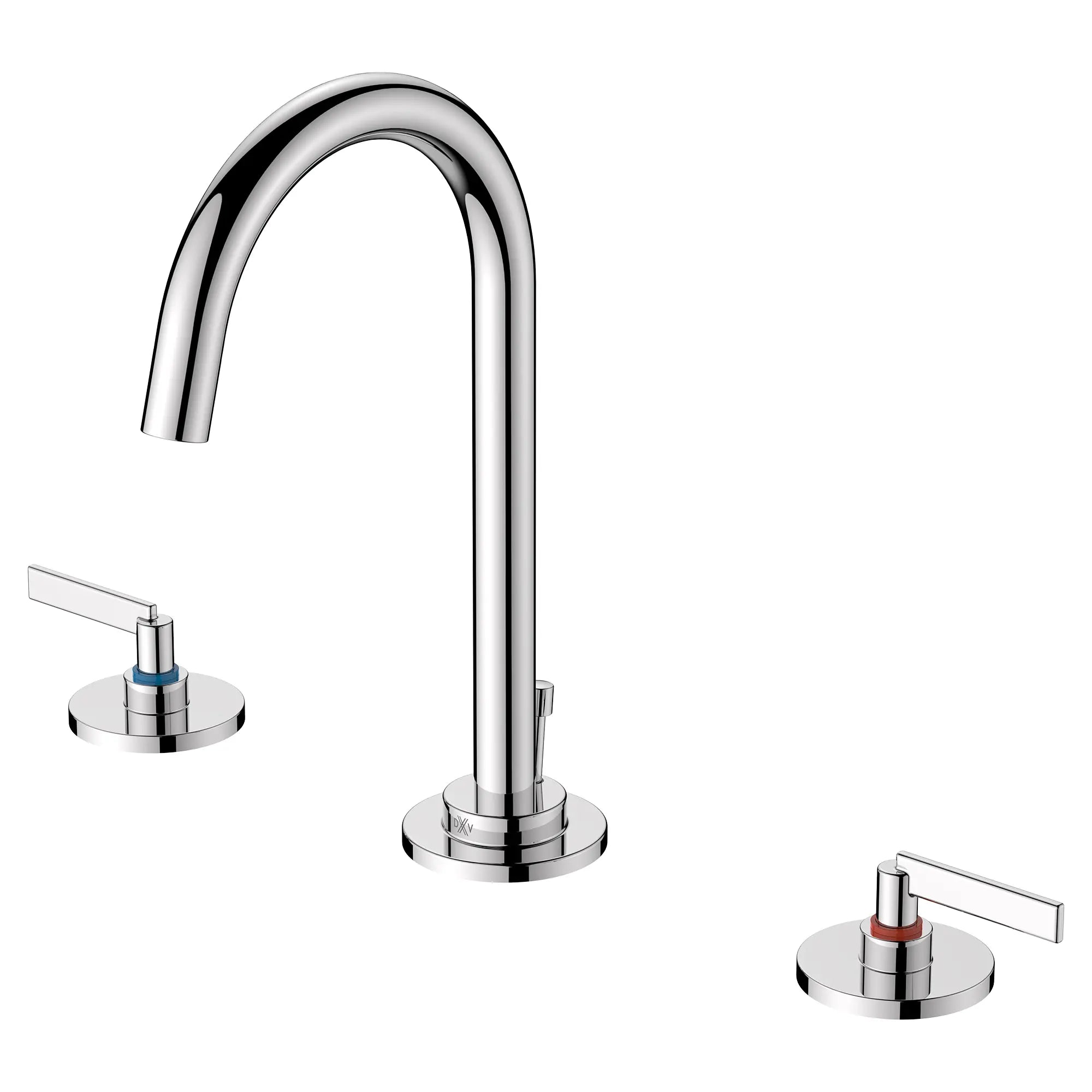 Robinet de lavabo espacé à 2 poignées Percy avec Indicateurs rouge et bleu sur les poignées à levier // CHROME POLI // 151781_D35105800RB.100_1_0_CDNwebp_9c1d6d8b-8664-4d51-a4f7-7241ae7da700.webp