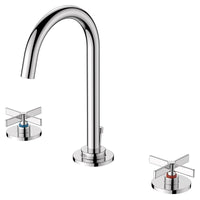 [D35105840RB.100] Percy® 2-Handle Widespread Bathroom Faucet with Indicator Markings and Cross Handles - Polished Chrome
