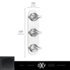 [D35120537.243] DXV® Modulus 3-Handle Thermostatic Valve Trim Only - Matte Black