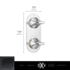 [D35120527.243] DXV® Modulus 2-Handle Thermostatic Valve Trim Only - Matte Black
