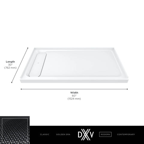 D16030STL.417-DXV MODULUS SHOWER BASE 60X 30IN  LEFT