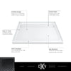 [D14836STC.417] DXV® Modulus 48 in. x 36 in. Solid Surface Shower Base - Merino White