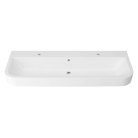 Lavabo-rigole murale de 47 po Equility - deux trous simples (Modèle de projets)