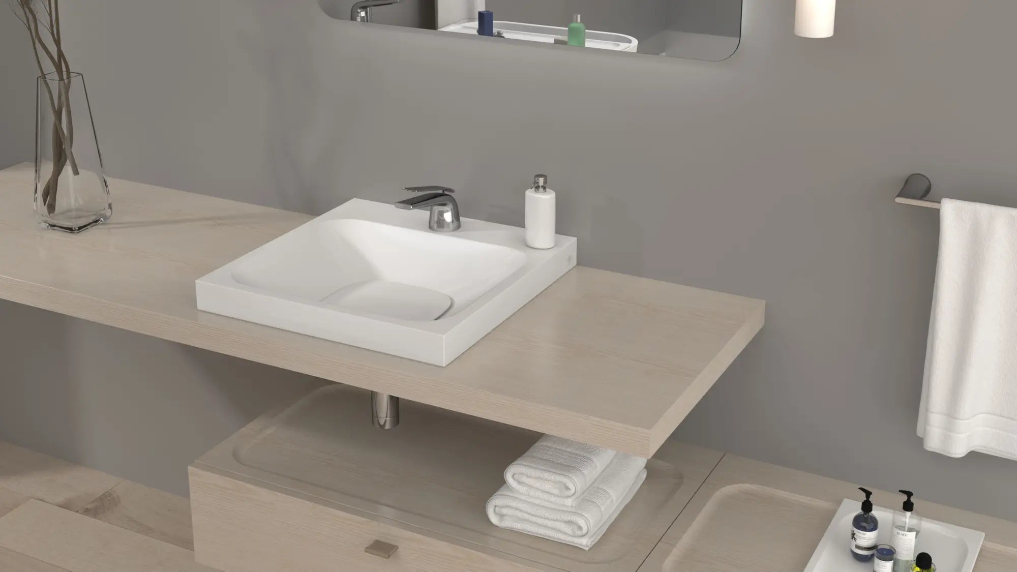 Lavabo de 21 po DXV Modulus - sans trous // CANVAS WHITE // 159601_D21040021001415_0_CDNwebp.webp