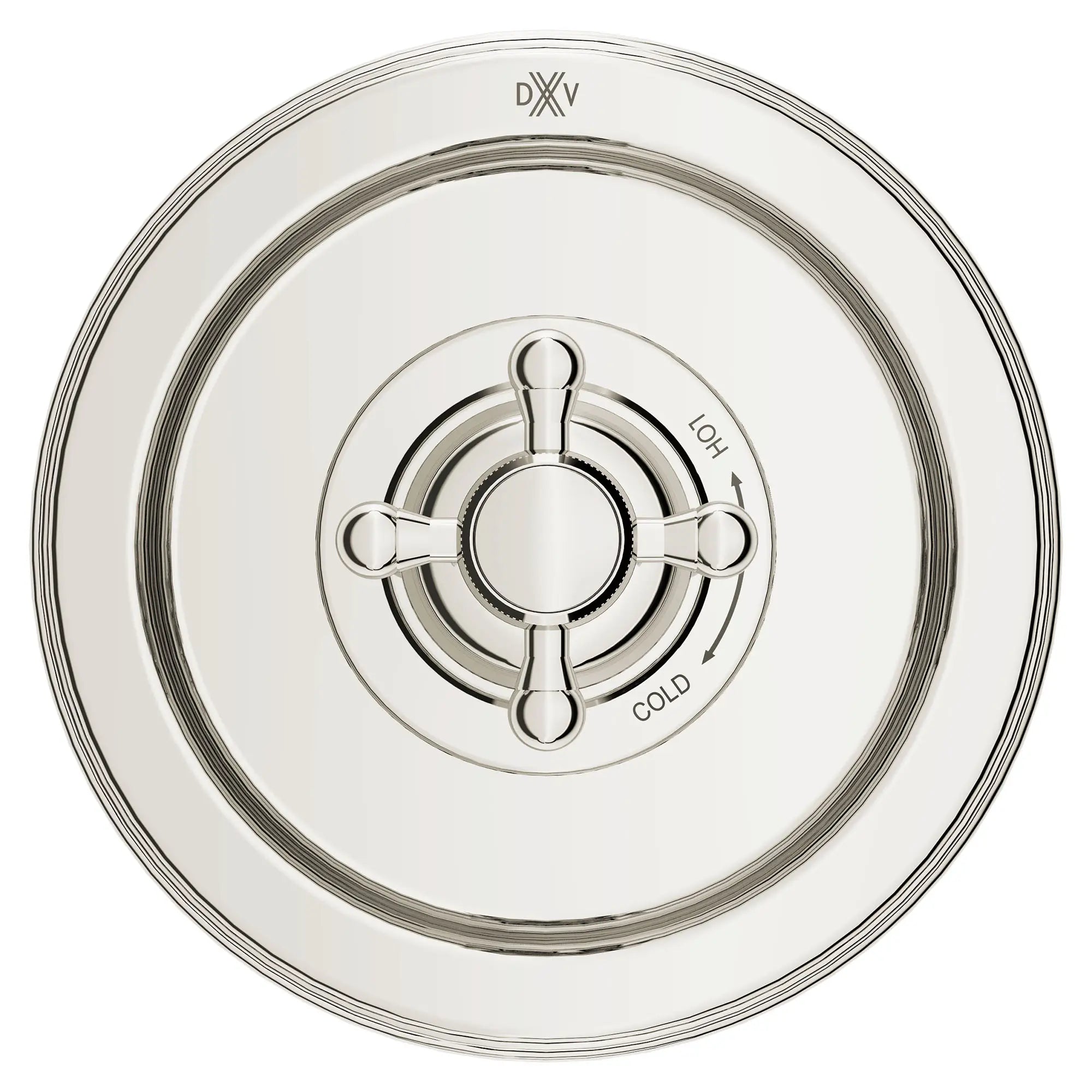 Garniture pour robinet à pression équilibrée Ashbee avec poignées en croix // PLATINUM NICKEL // 159613_Ashbee_SiloFront_D35101F40.150_0001_Feb2023_CDNwebp.webp