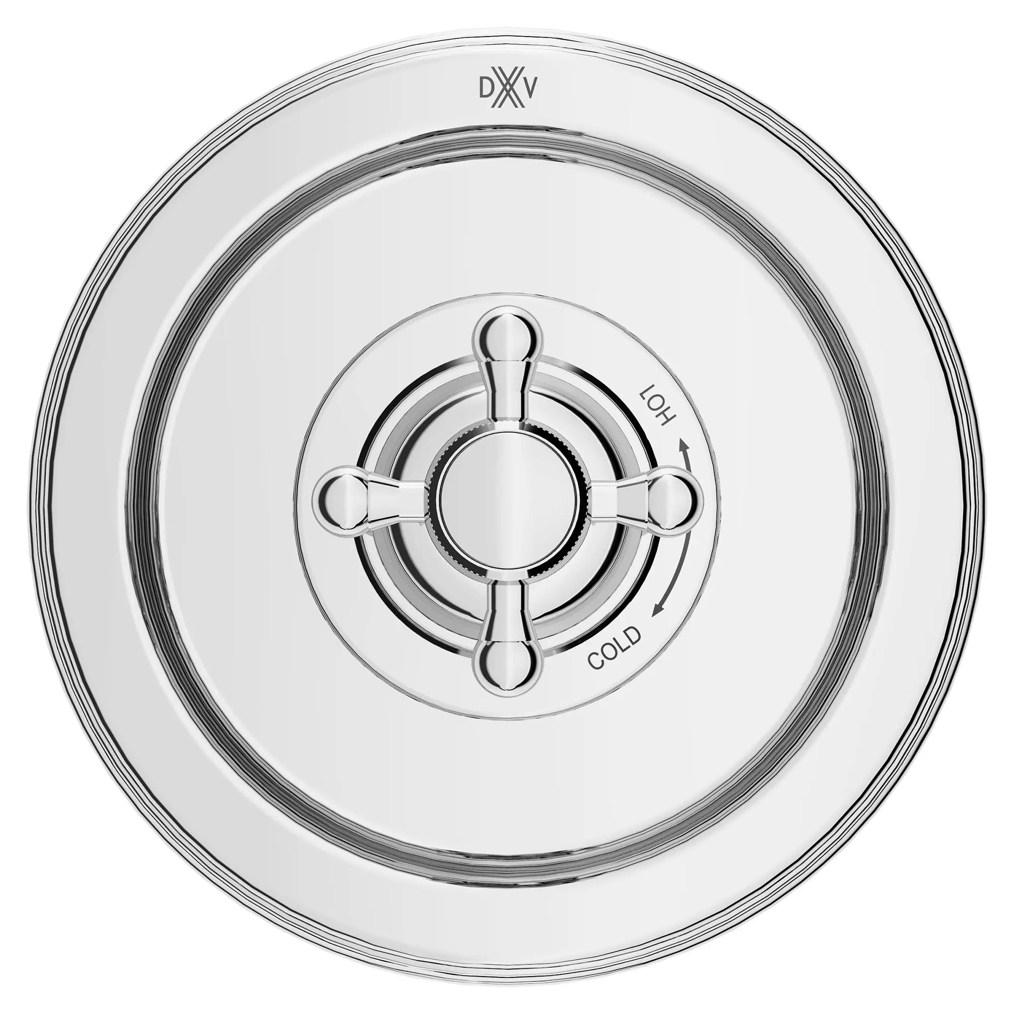 Garniture pour robinet à pression équilibrée Ashbee avec poignées en croix // CHROME POLI // 159615_Ashbee_SiloFront_D35101F40.100_0001_Feb2023_CDNwebp.webp