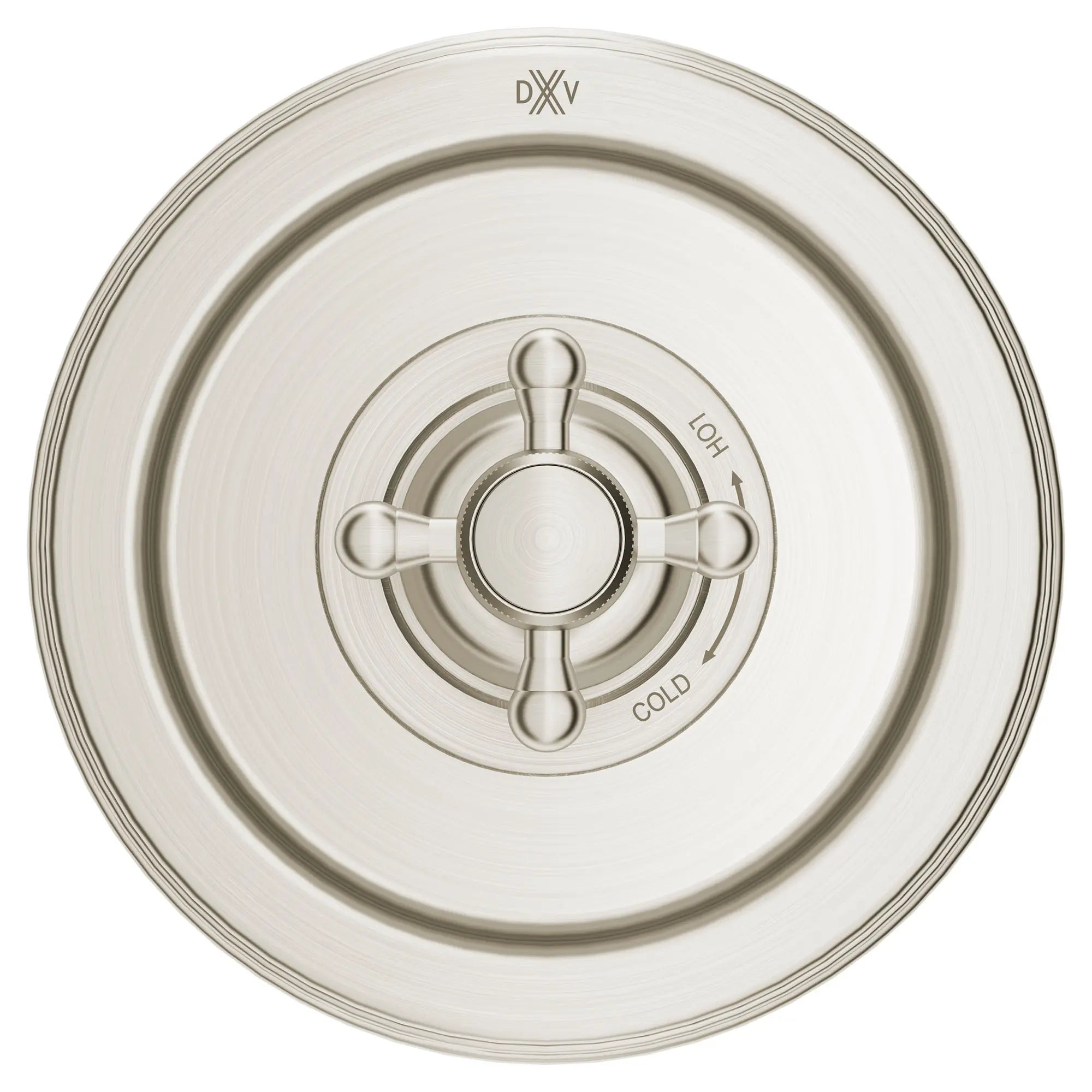 Garniture pour robinet à pression équilibrée Ashbee avec poignées en croix // NICKEL BROSSÉ // 159616_Ashbee_SiloFront_D35101F40.144_0001_Feb2023_CDNwebp.webp