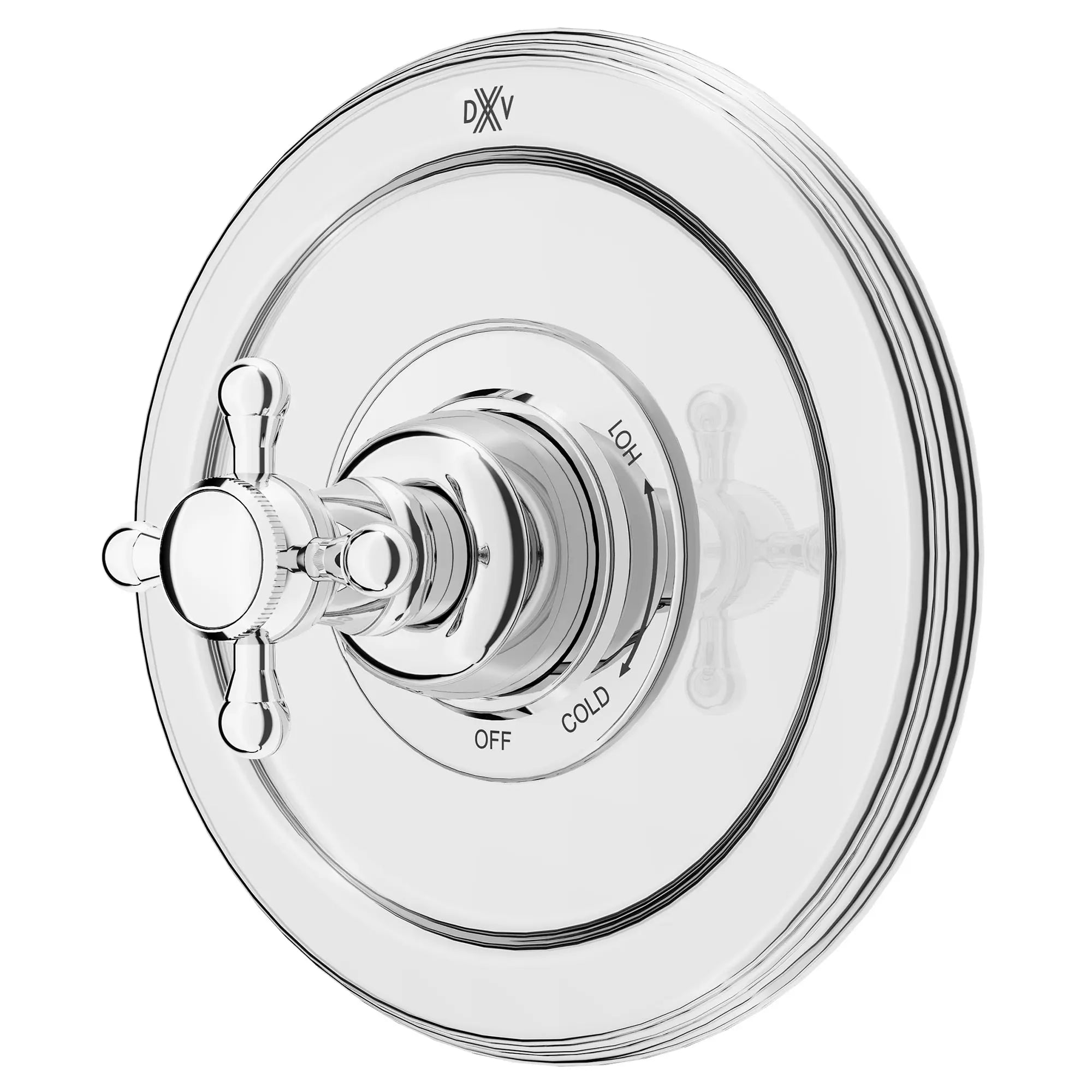 Garniture pour robinet à pression équilibrée Ashbee avec poignées en croix // CHROME POLI // 159618_Ashbee_SiloLeft_D35101F40.100_0001_Feb2023_CDNwebp.webp