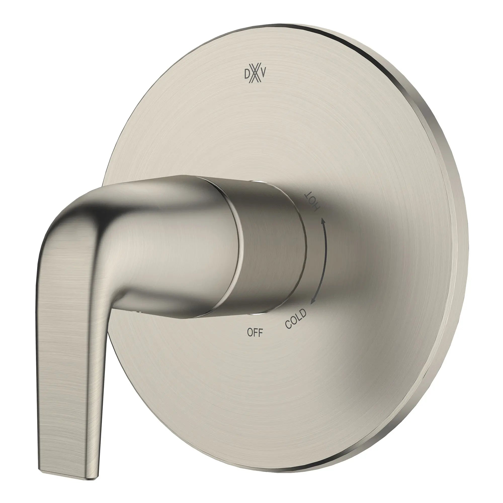 Garniture pour robinet à pression équilibrée DXV Modulus avec poignées à levier // NICKEL BROSSÉ // 159629_DXVModulus_SiloLeft_D35120F00.144_0001_Feb2023_CDNwebp.webp