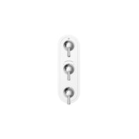 Fitzgerald 3-Handle Thermostatic Valve Trim Only with Lever Handles // POLISHED CHROME // 159656_Fitzgerald_SiloFront_D35160537.100_0001_Apr2023_CDNwebp.webp