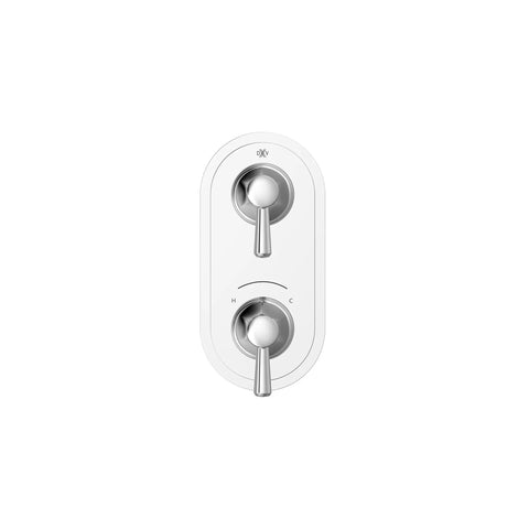 Garniture pour robinet thermostatique à deux poignées Fitzgerald avec poignées à levier