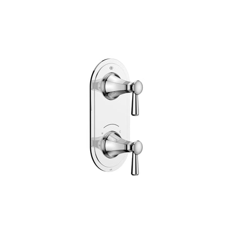 Garniture pour robinet thermostatique à deux poignées Fitzgerald avec poignées à levier