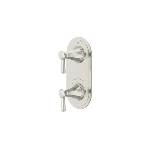 Garniture pour robinet thermostatique à deux poignées Fitzgerald avec poignées à levier