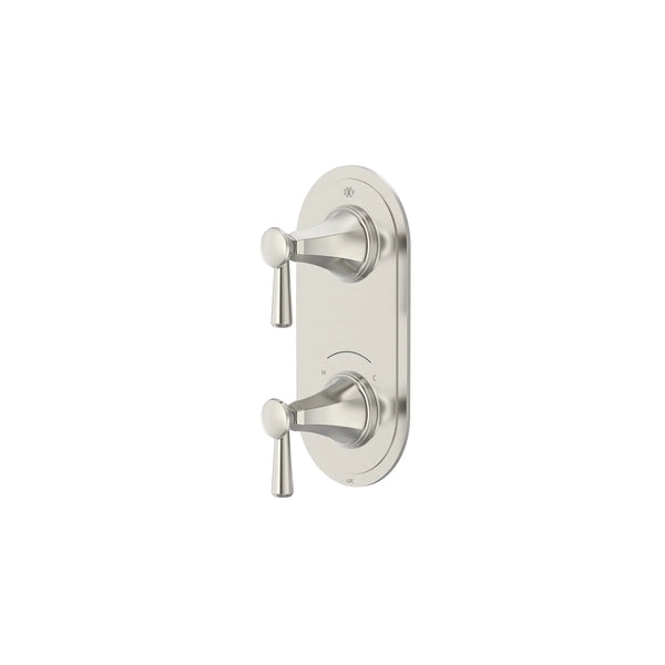 Fitzgerald 2-Handle Thermostatic Valve Trim Only with Lever Handles //  BRUSHED NICKEL // 159665_Fitzgerald_SiloLeft_D35160527.144_0001_Apr2023_CDNwebp.webp