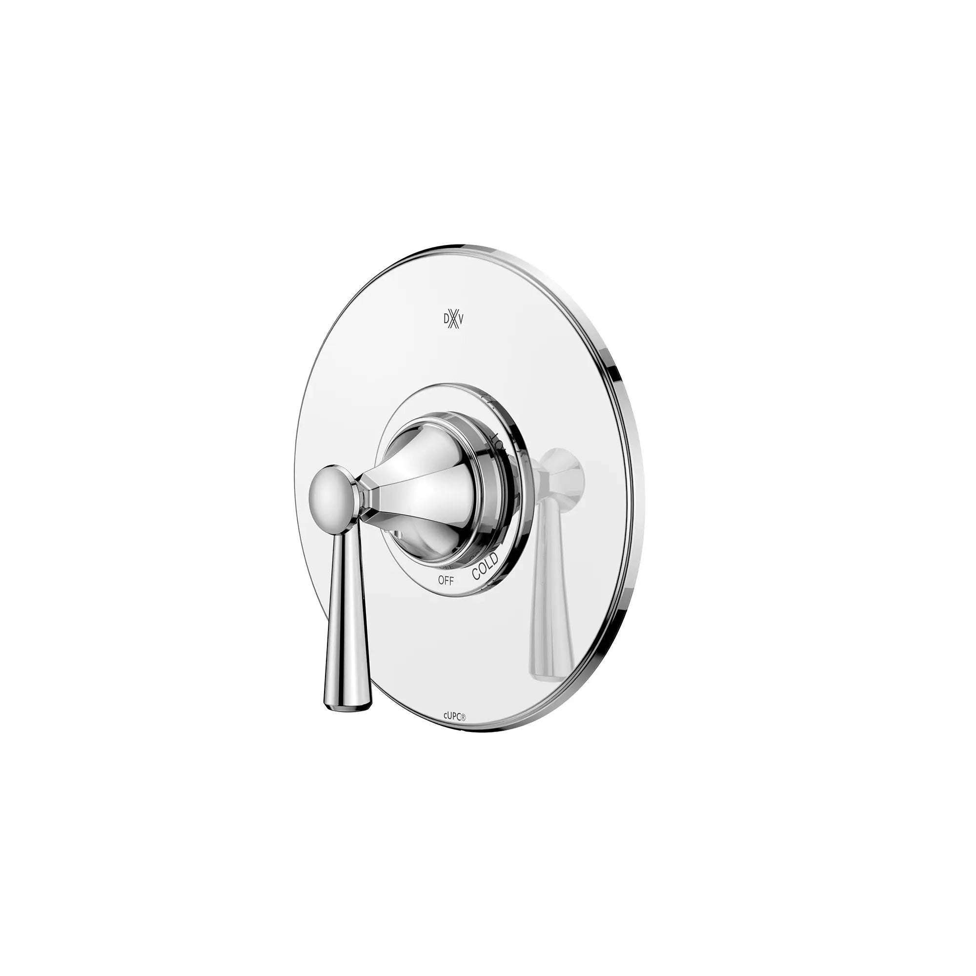 Garniture pour robinet à pression équilibrée Fitzgerald avec poignées à levier // CHROME POLI // 159675_Fitzgerald_SiloLeft_D35160F00.100_0001_Apr2023_CDNwebp.webp