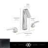 [D35120822.243] DXV® Modulus 2-Handle High Spout Widespread Bathroom Faucet with Lever Handles - Matte Black