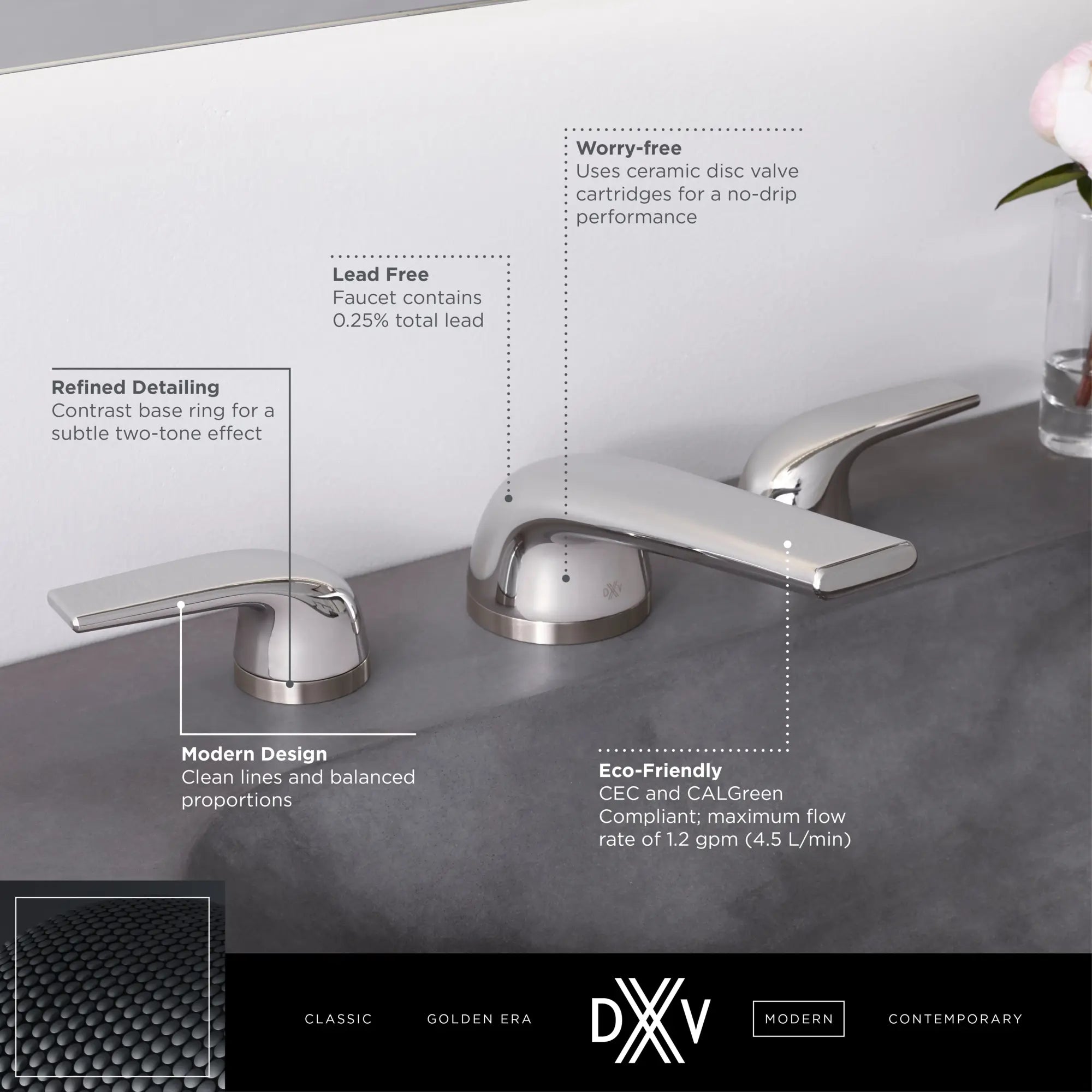 Robinet de lavabo espacé à 2 poignées DXV Modulus avec poignées à levier // NOIR MAT // 159688_DXV_Modulus_Widespread_Faucets_D35120802_1_CDNwebp.webp