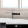 [D35120981.243] DXV® Modulus 2-Handle Wall Mount Bathtub Faucet with Hand Shower - Matte Black