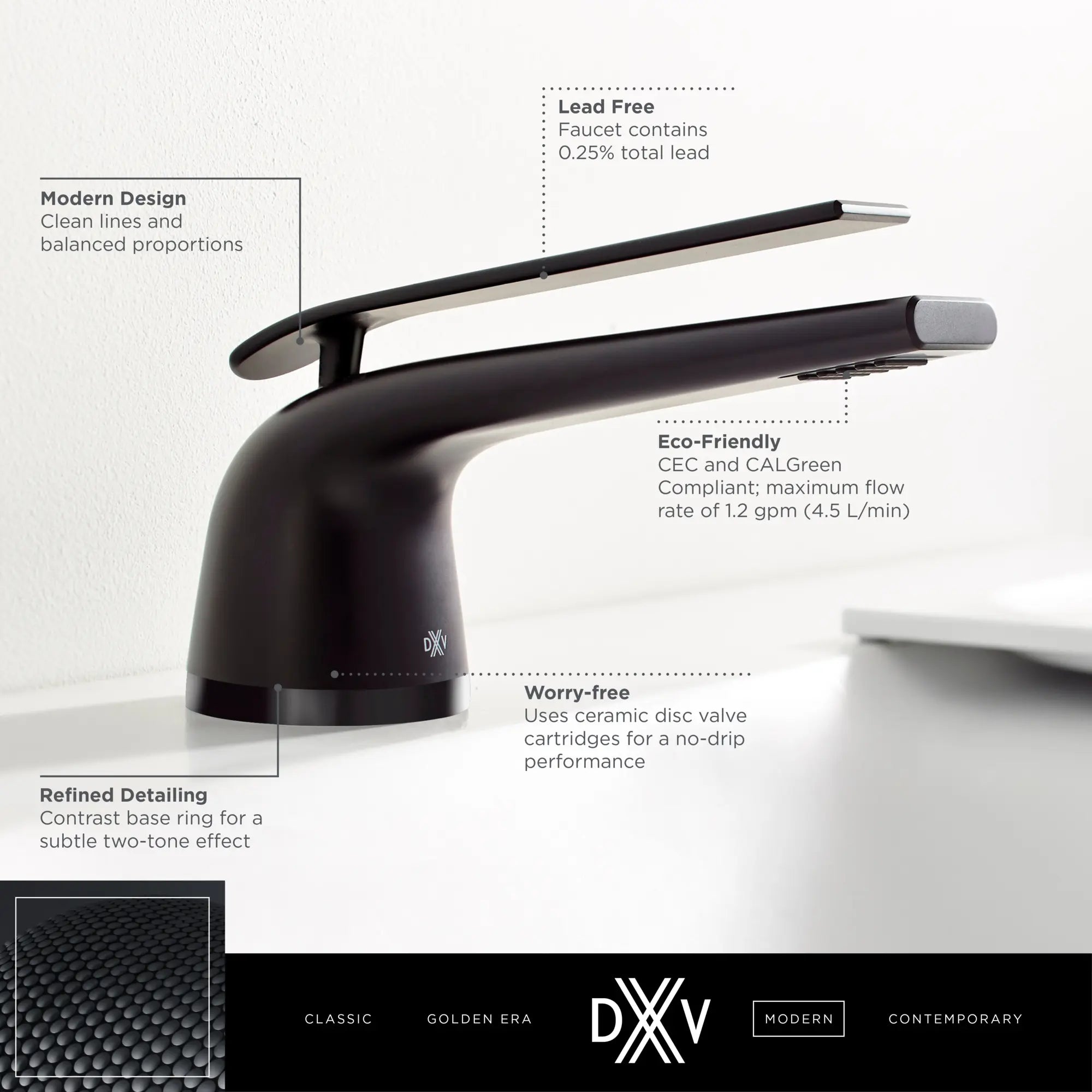 Robinet de lavabo à monocommande DXV Modulus // NOIR MAT // 159691_2022_DXV_Modulus_Single_Lever_Faucets_D35120102_1_CDNwebp.webp