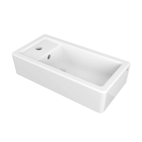 Lavabo mural rectangulaire Cossu - renvoi à gauche