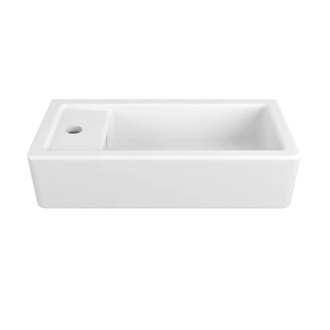 Lavabo mural rectangulaire Cossu - renvoi à gauche