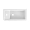 [D20125100.415] Cossu® 20 in. Sink, 1-Hole with Left-Hand Drain - Canvas White