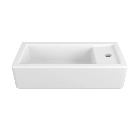 Lavabo mural rectangulaire Cossu - renvoi à droite