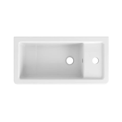 Lavabo mural rectangulaire Cossu - renvoi à droite