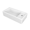 [D20126100.415] Cossu® 20 in. Sink, 1-Hole with Right-Hand Drain - Canvas White