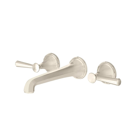 Robinet mural de lavabo espacé à 2 poignées Fitzgerald avec poignées à levier