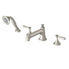 [D35160900.144] Fitzgerald 2-Handle Deck Mount Bathtub Faucet with Hand Shower and Lever Handles - Polished Chrome
