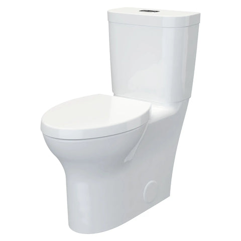 Toilette Equility, 2 pièces, chasse double à cuvette allongée à hauteur de chaise avec siège