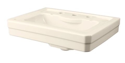 Dessus de colonne Fitzgerald 24 po - Lavabo à trois trous