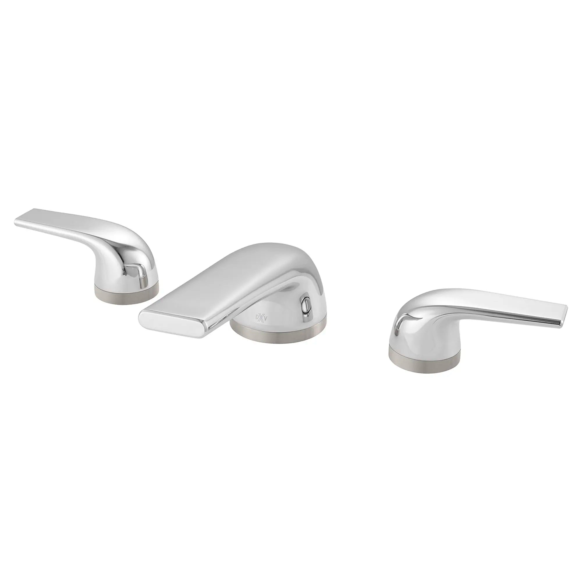 Robinet de lavabo espacé à 2 poignées DXV Modulus avec poignées à levier // CHROME POLI // 159889_D35120802100_1_CDNwebp.webp