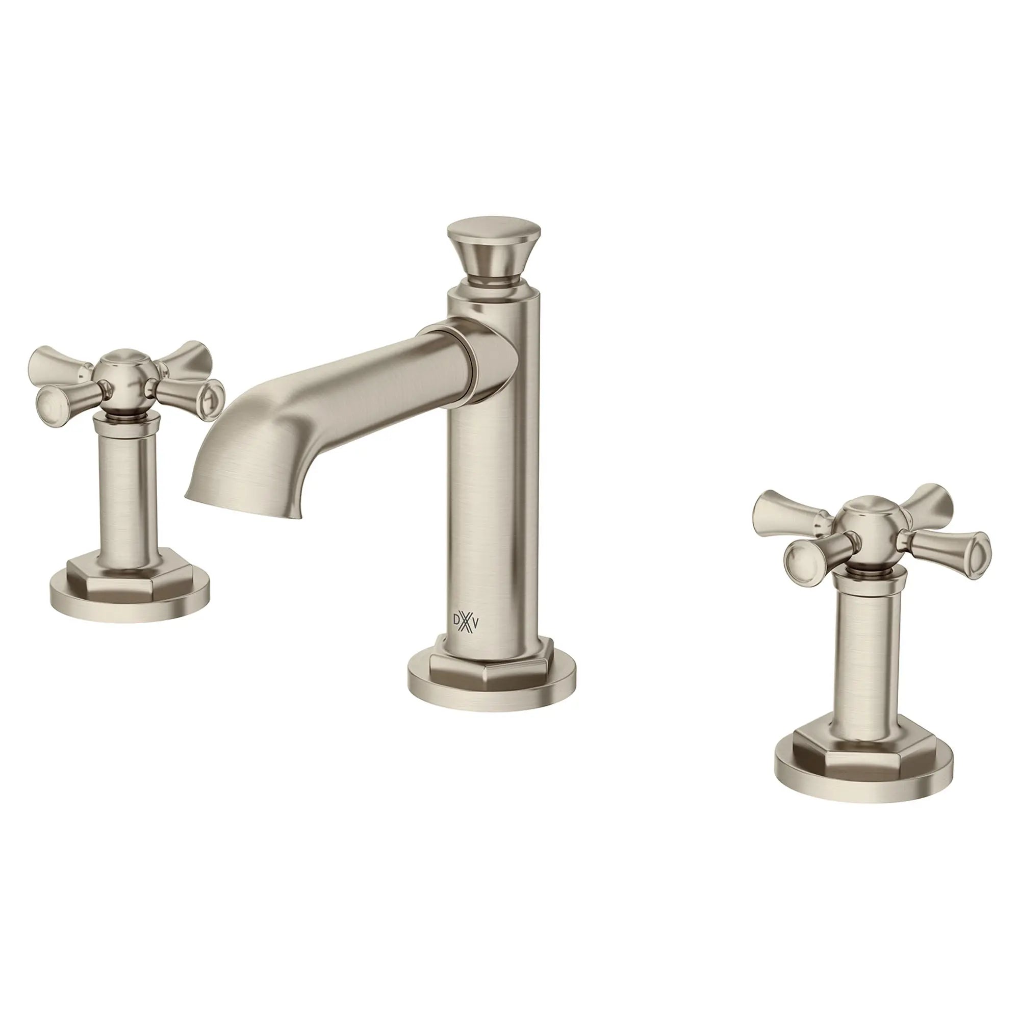 Robinet de lavabo espacé à 2 poignées Oak Hill avec poignées en croix // NICKEL BROSSÉ // 159909_D35155840.144_2_CDNwebp.webp