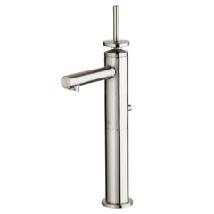 [D35105150.144] Percy Single Control Vessel Stem Hdl - Brushed Nickel