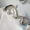 [D3510184C.150] Ashbee® 2-Handle Widespread Bathroom Faucet with Cross Handles - Platinum Nickel