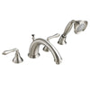 [D35101900LH.144] Ashbee 2-Handle Deck Mount Bathtub Faucet with Lever Handles - Brushed Nickel