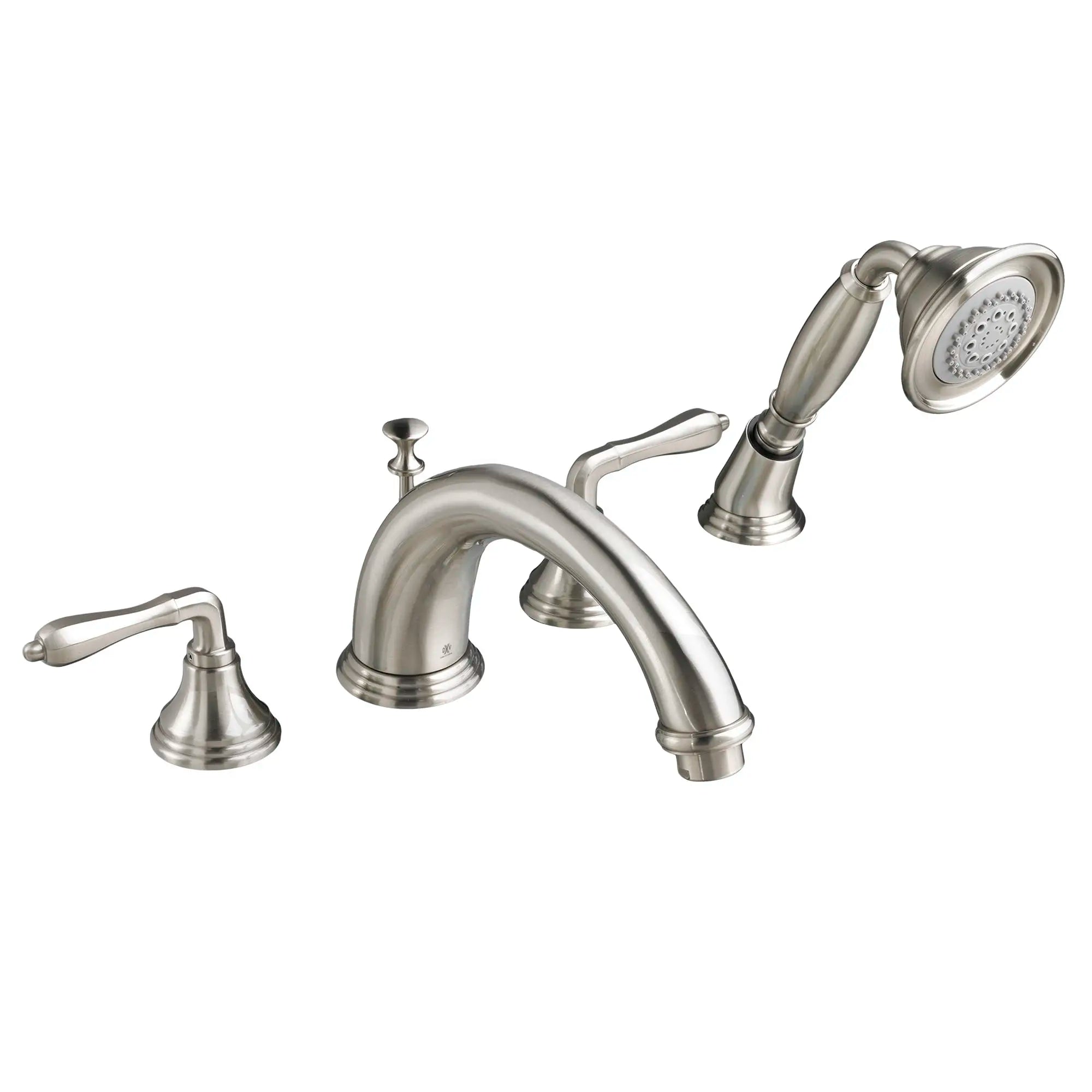 Robinet de bain romain à 2 poignées Ashbee avec poignées à levier // NICKEL BROSSÉ // 160043_D35101900144_CDNwebp.webp