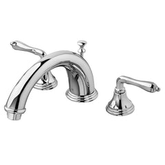 [D3510190C.100] Ashbee 2-Handle Deck Mount Bathtub Faucet with Hand Shower and Lever Handles - Polished Chrome