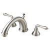 [D3510190C.144] Ashbee 2-Handle Deck Mount Bathtub Faucet with Hand Shower and Lever Handles - Polished Chrome