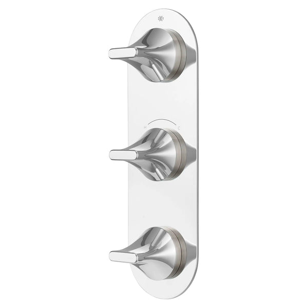 DXV® Modulus 3-Handle Thermostatic Valve Trim Only // POLISHED CHROME // 160100_D35120537100_3_CDNwebp.webp