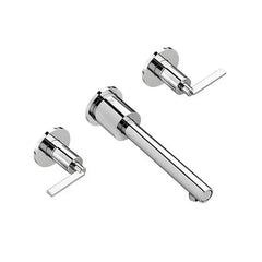 [D3510545C.100] Percy 2-Handle Wall Mounted Bathroom Faucet with Lever Handles - Polished Chrome