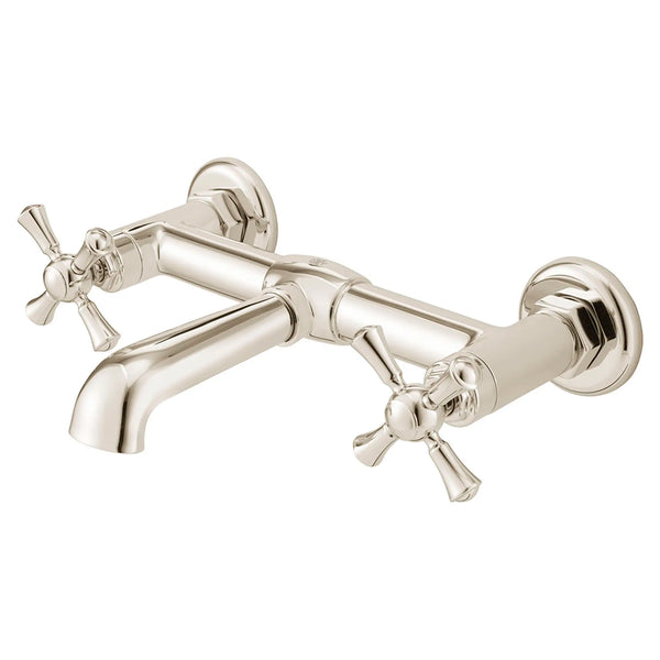 [D35155470.150] Oak Hill® 2-Handle Wall Mount Bathroom Faucet with Cross Handles - Polished Chrome