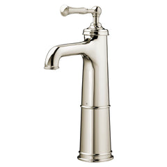 [D35102150.150] Vessel Faucet With Drain, - Platinum Nickel