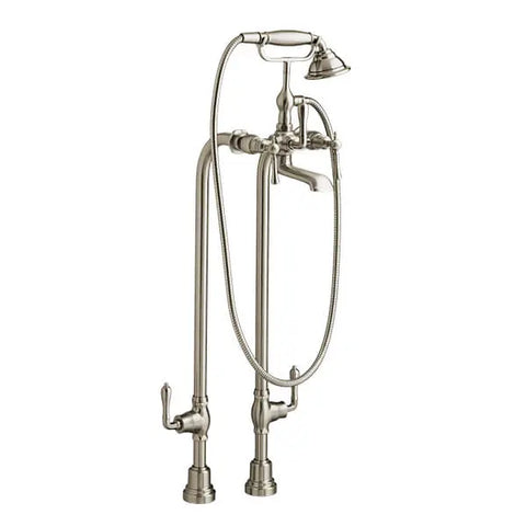 Robinet de bain à installation au plancher Transitionnel avec à douchette et poignées à levier Randall