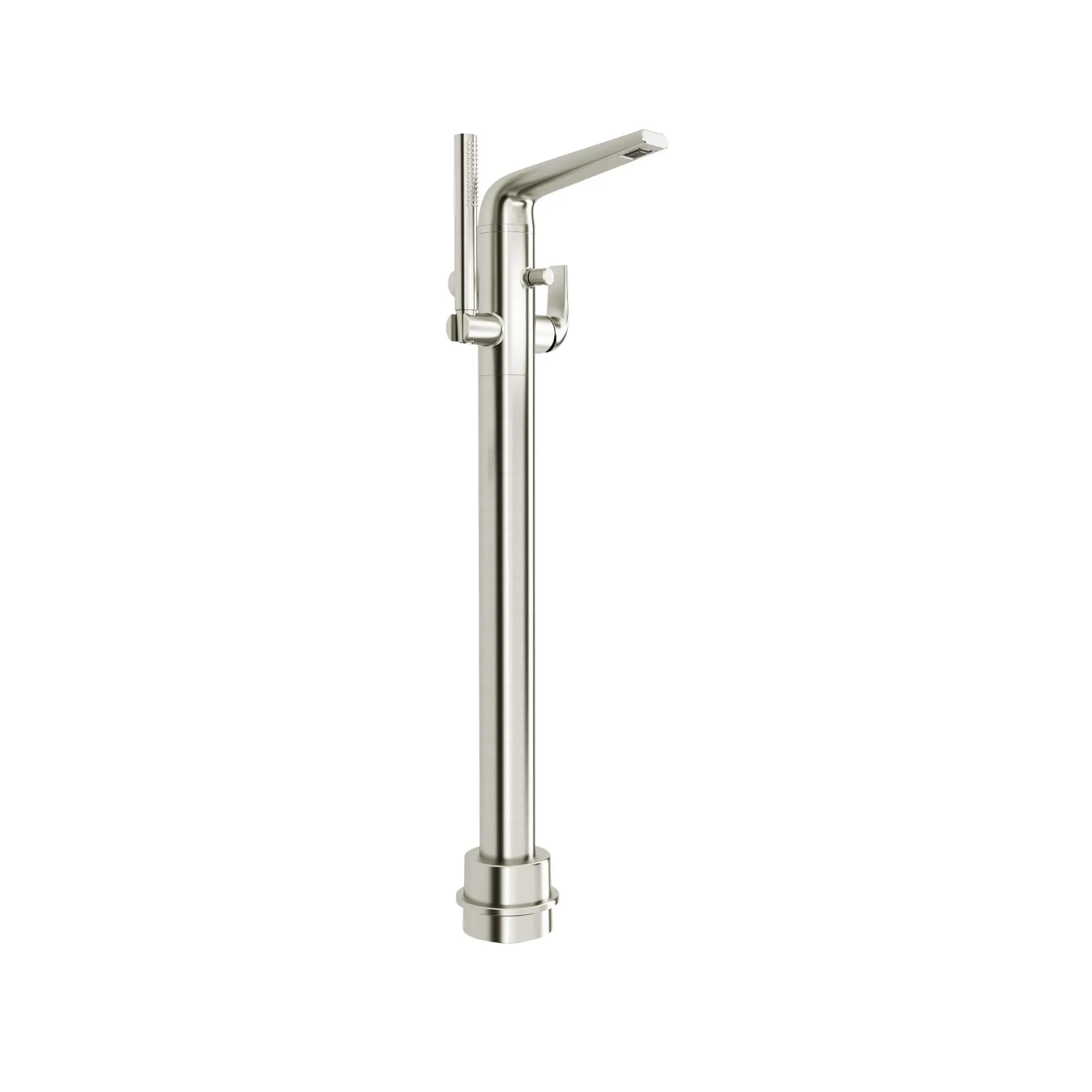 Robinet de bain à installation au plancher DXV Modulus avec à douchette et poignées à levier // NICKEL BROSSÉ // 160204_D35120951.144_CDNwebp.webp
