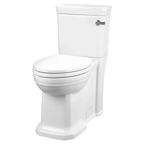 Toilette Fitzgerald, 2 pièces à cuvette allongée à hauteur de chaise, levier de déclenchement à droite avec siège
