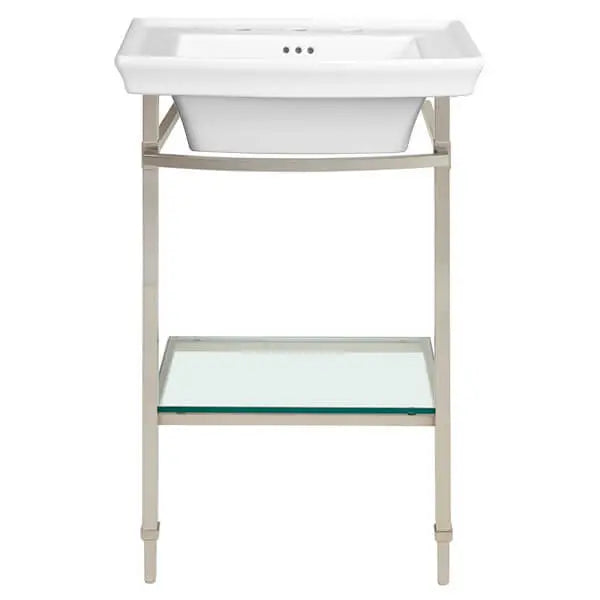 Wyatt® 21 in. Console Legs with Glass Shelf //   BRUSHED NICKEL // 160280_D21460024.295_CDNwebp.webp