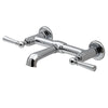 [D3515545C.100] Oak Hill® 2-Handle Wall Mount Bathroom Faucet with Lever Handles - Polished Chrome